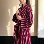 boutonnée robe de chambre femme