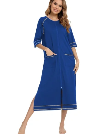 robe de chambre femme boutonnée